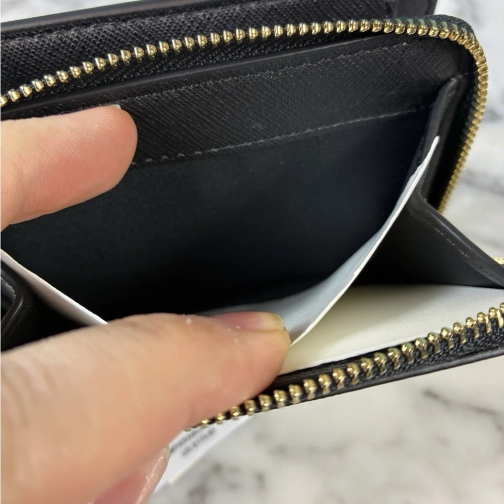 Tory Burch Black Saffiano Leather Emerson Bifold Wallet NWT - Picture 9 of 10